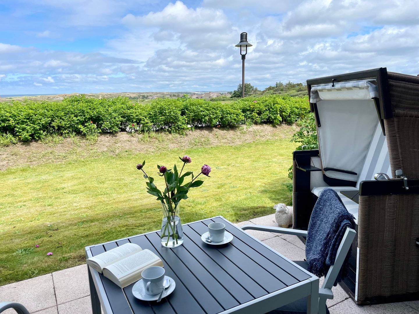 Haus Kampbarg Suite 2-Meer-Blick Kampen - Terrasse