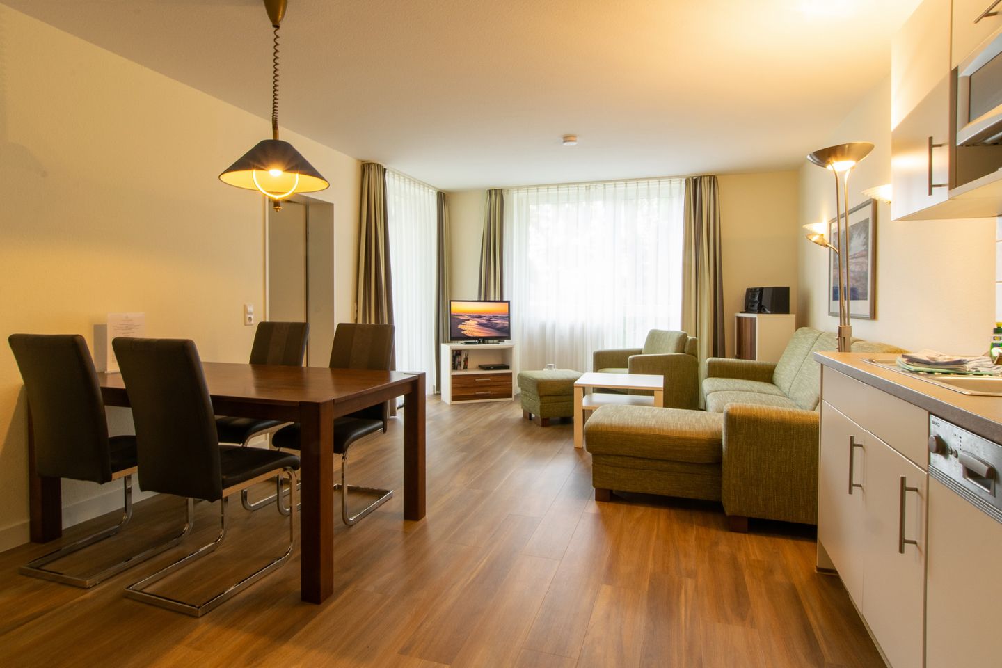 Strand-Park Strand-Park 314 Usedom - Wohn-Essbereich mit Couch