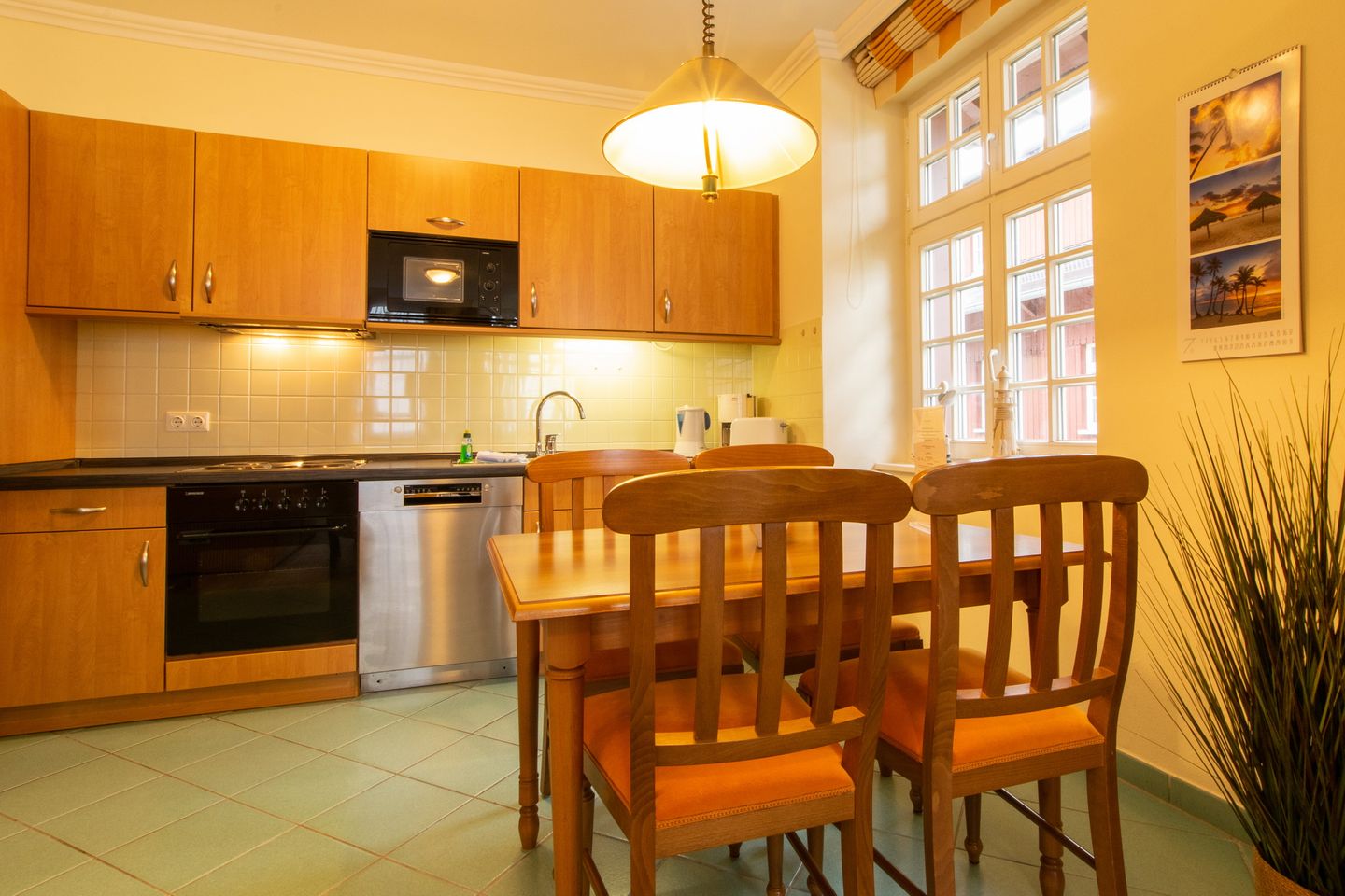 Seehof Seehof 23 Usedom - Küchenzeile mit Sitzgelegenheit