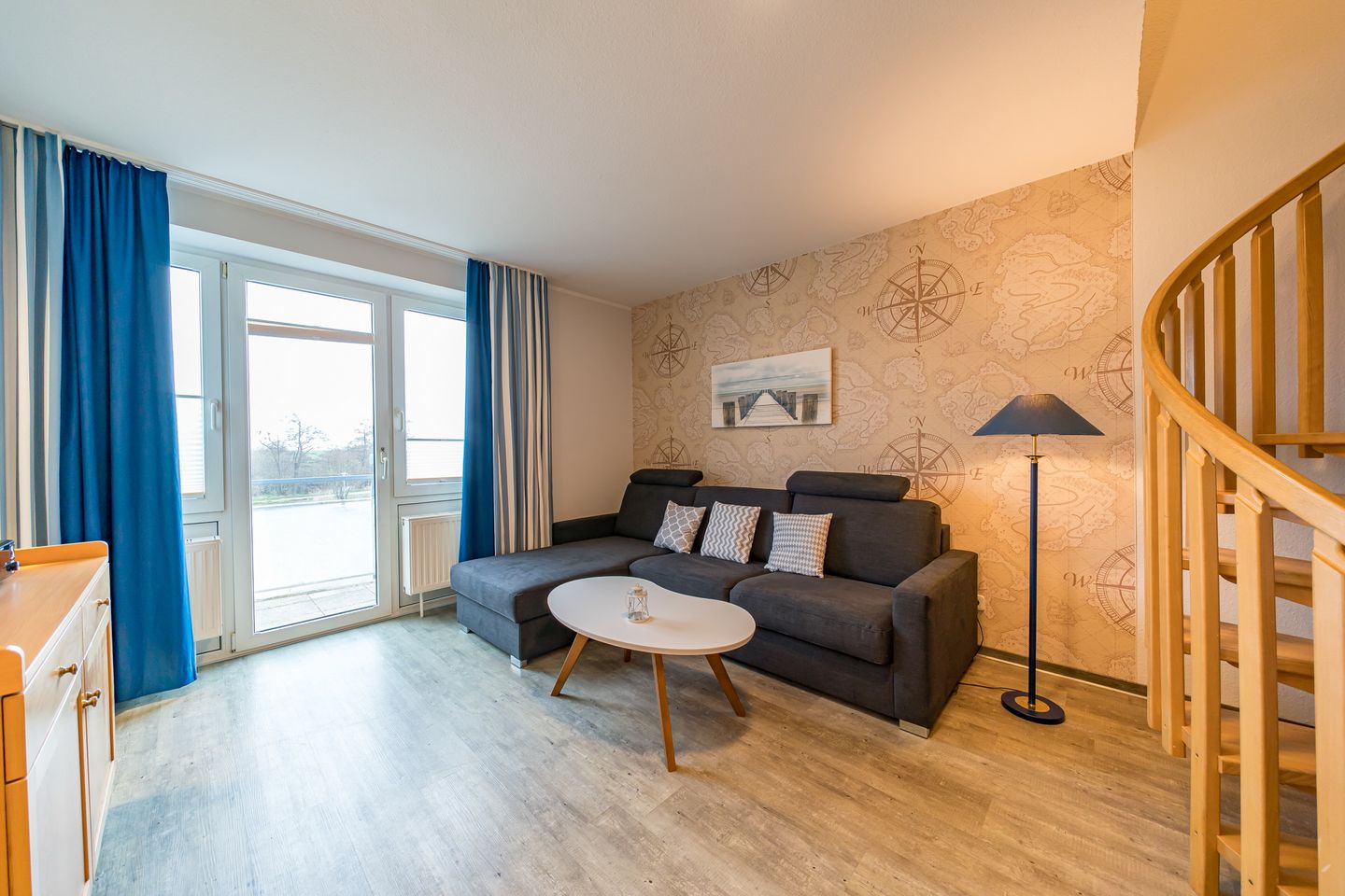 Hus Inselkieker Hus Inselkieker 218  Schillig - Wohnzimmer mit Ausblick