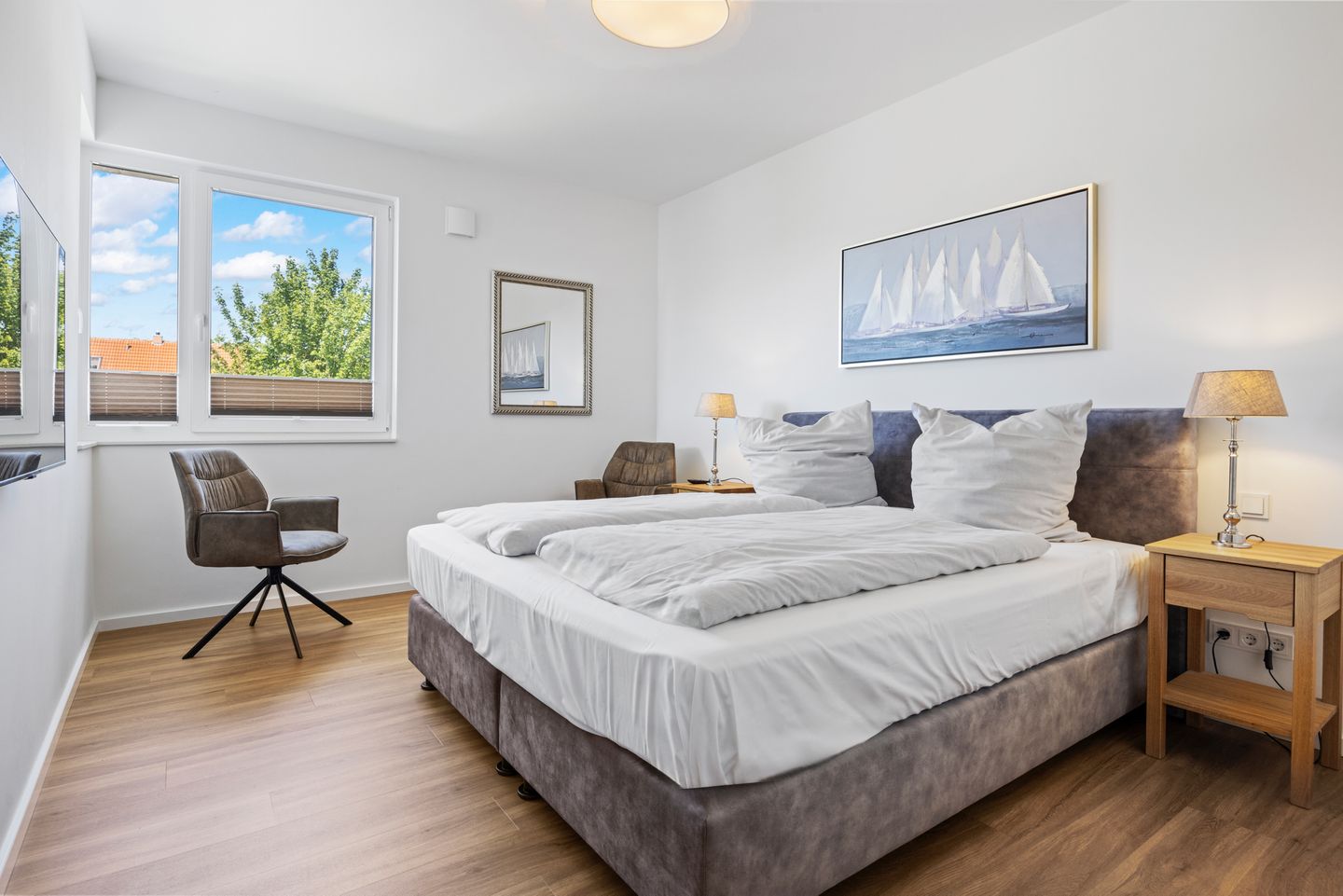 Weiße Villen Weiße Villen 1-09 Boltenhagen - Schlafzimmer mit Doppelbett