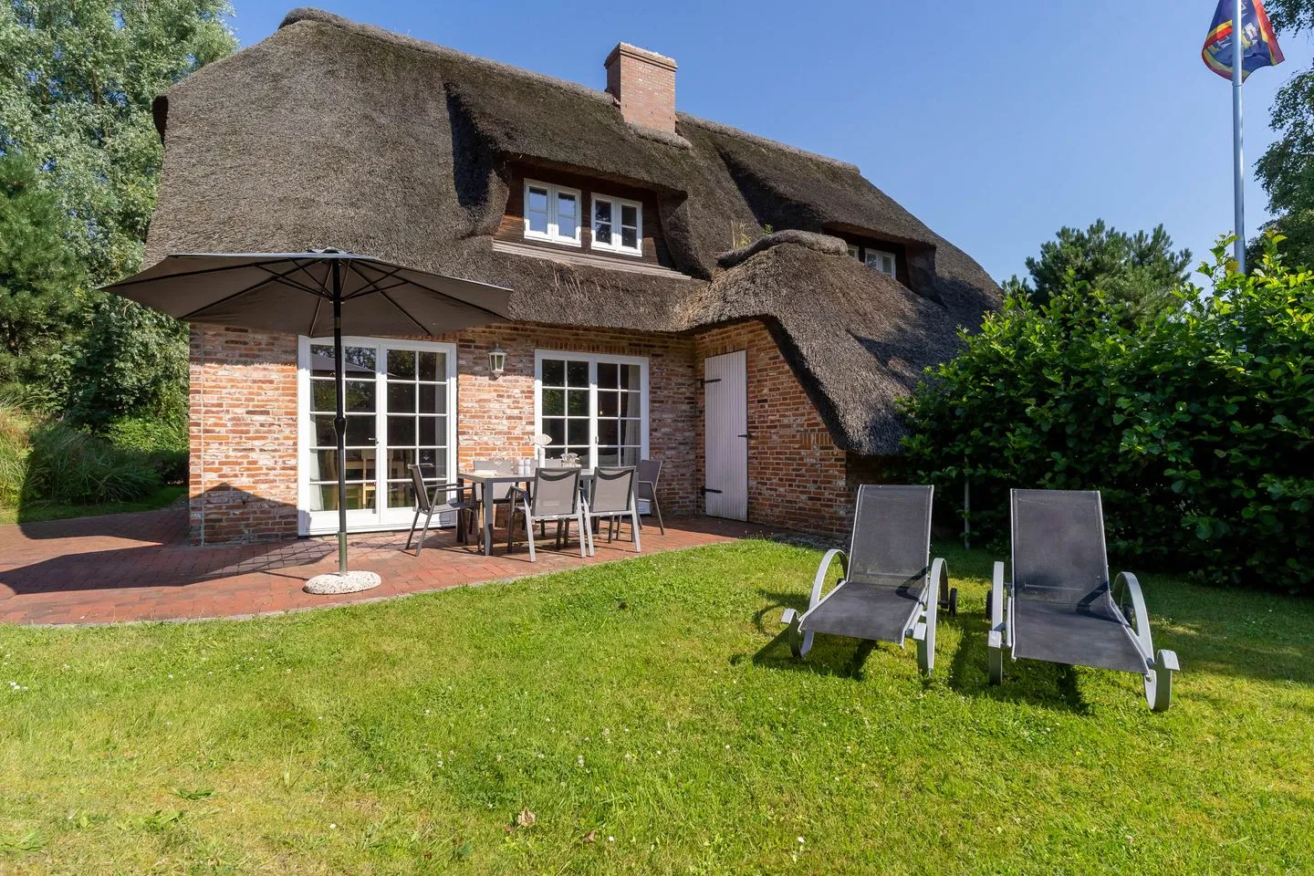 Westmarken Reetdachhaus Strandkontor SPO Ording - 