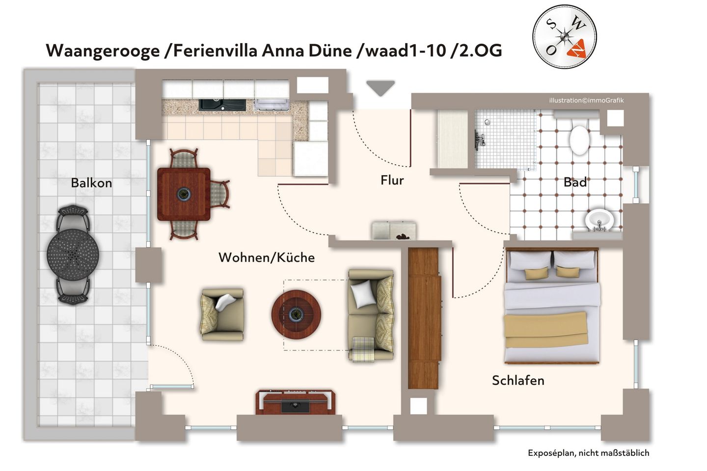 Ferienvillen Anna Düne Ferienvillen Anna Düne 1-10 Wangerooge - Grundriss