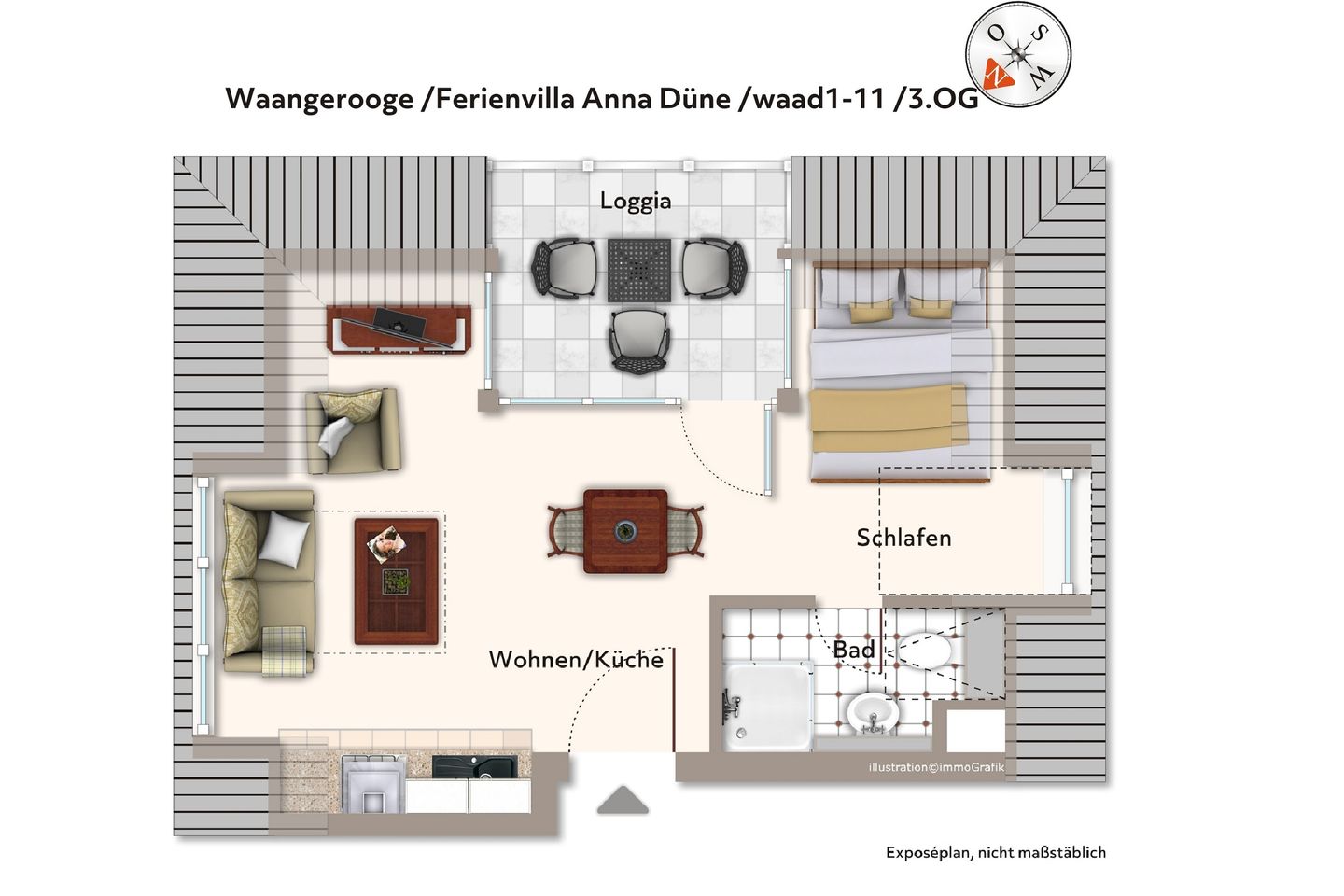 Ferienvillen Anna Düne Ferienvillen Anna Düne 1-11 Wangerooge - Grundriss