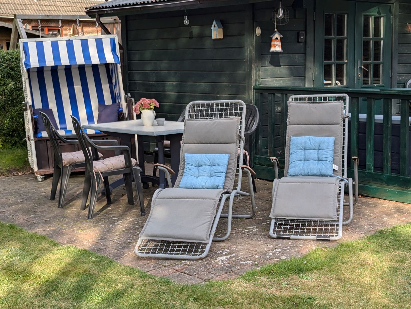 Haus Friesenglück Whg. Leuchtturm Alkersum - Terrasse