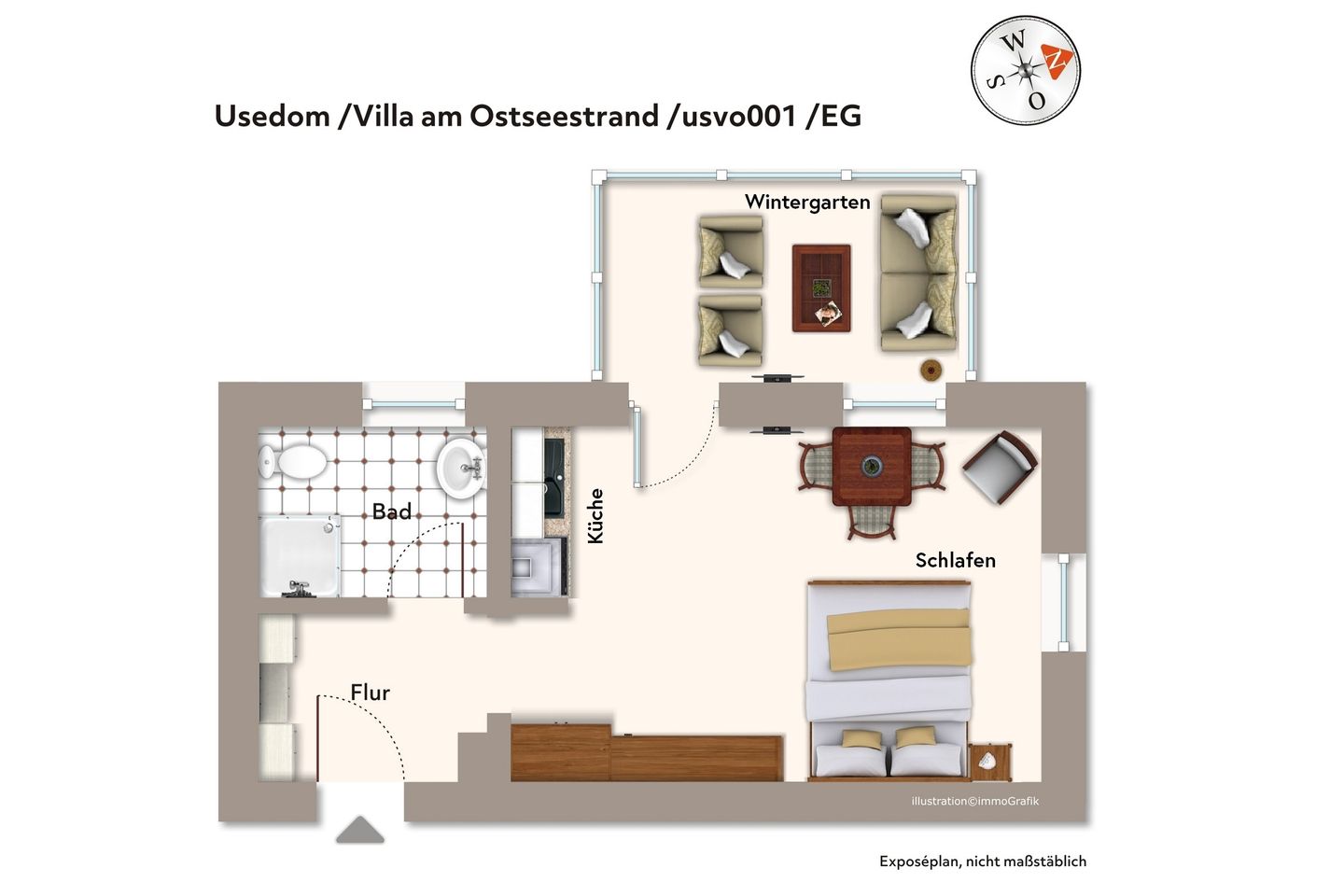 Villa am Ostseestrand Villa am Ostseestrand 001 Usedom - Grundriss
