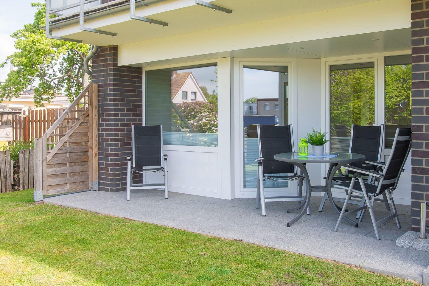 Haus Strandburg Kampland 5 "Sanddorn" EG Dahme - Terrasse