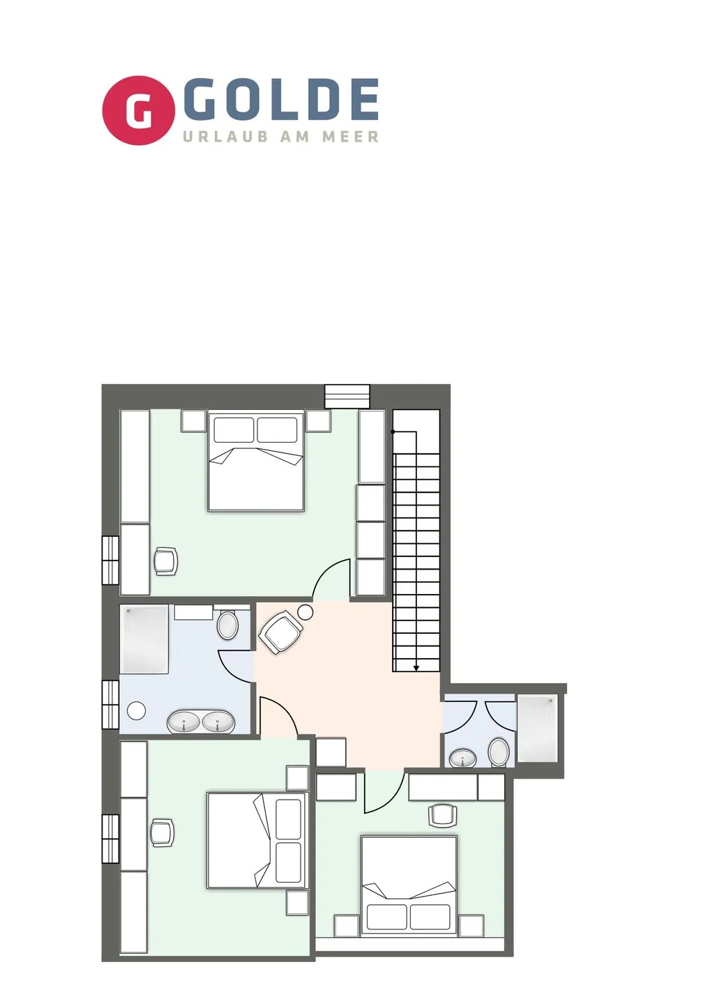 Alte Schule Westerhever Wasserkoog SPO Umland - Grundriss