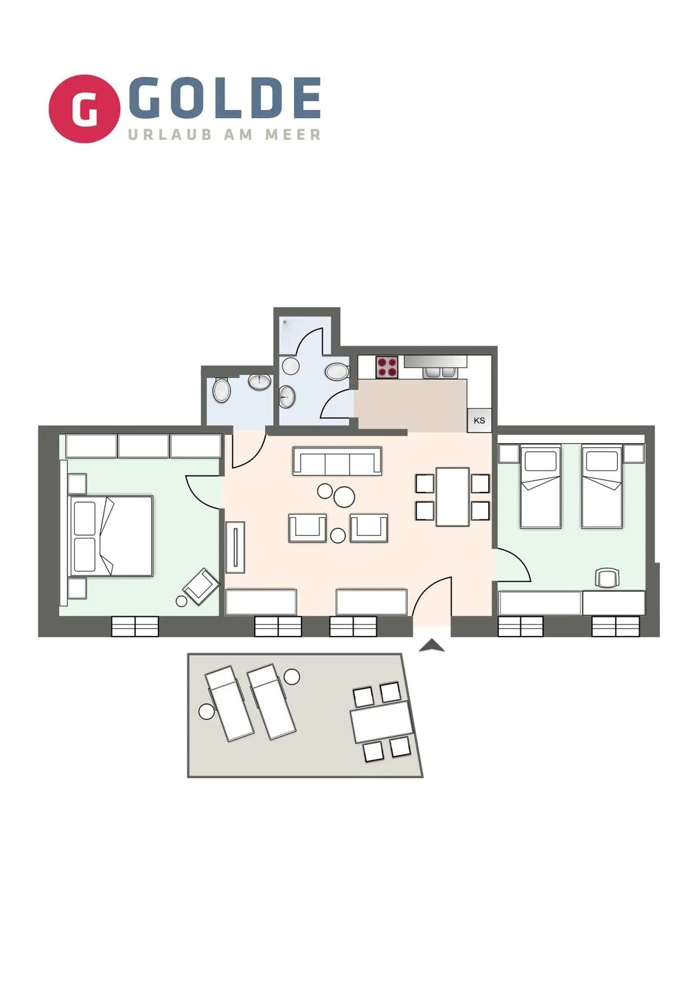 Alte Schule Westerhever Kating SPO Umland - Grundriss