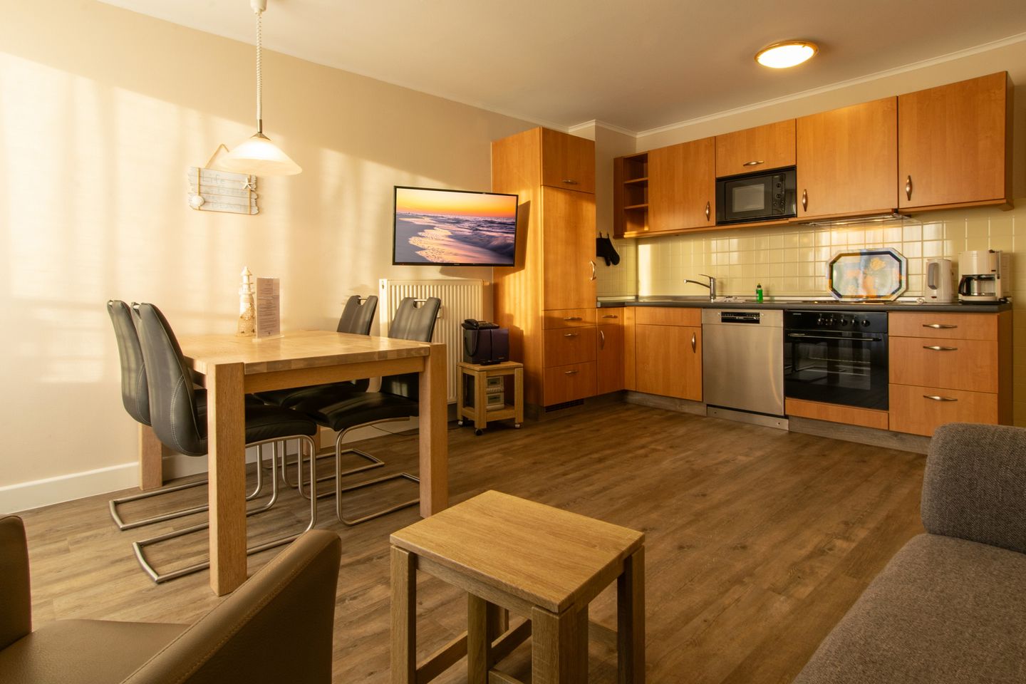 Seehof Seehof 231 Usedom - Wohn-Essbereich mit Küchenzeile