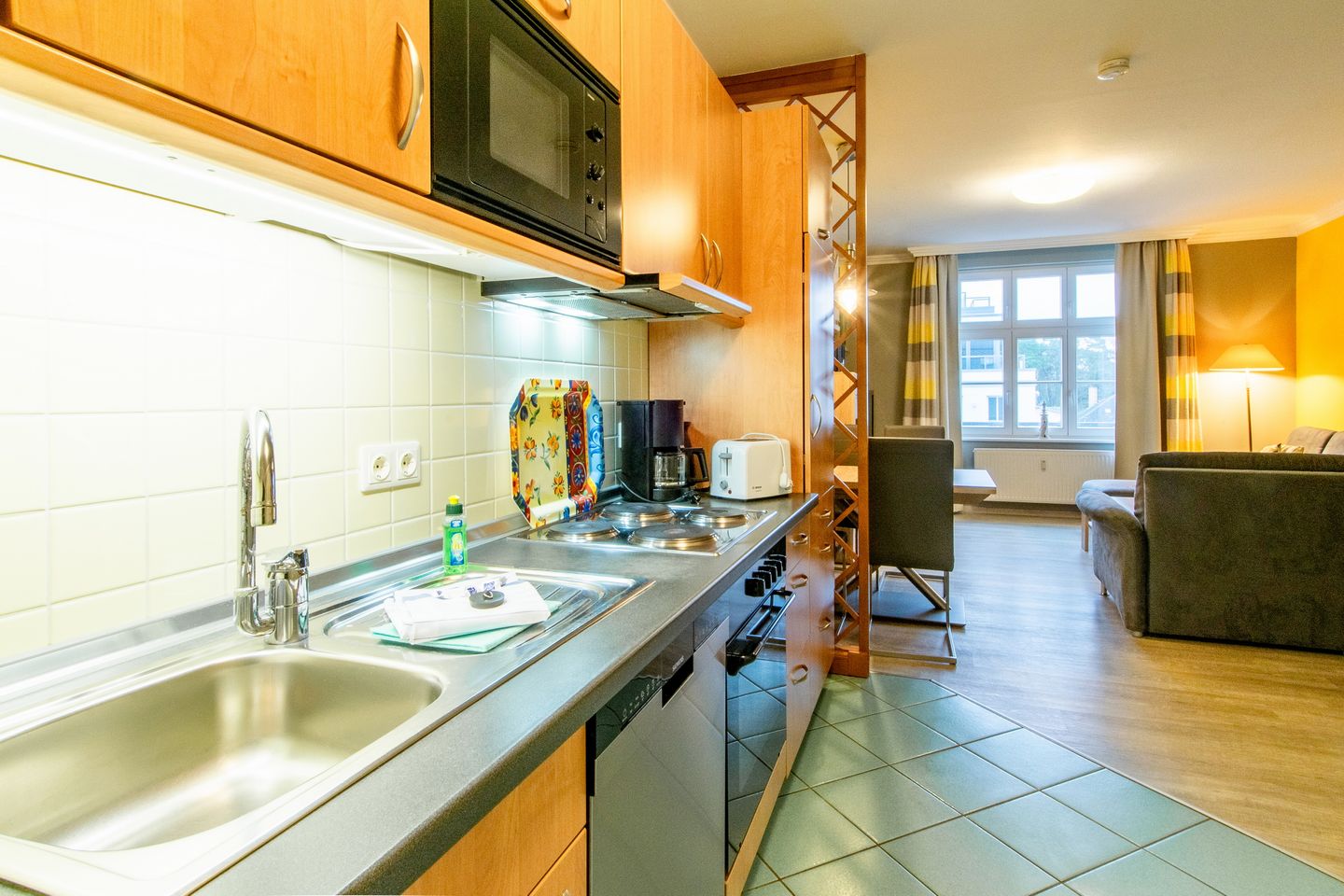 Seehof Seehof 31 Usedom - Küchenzeile mit Backofen