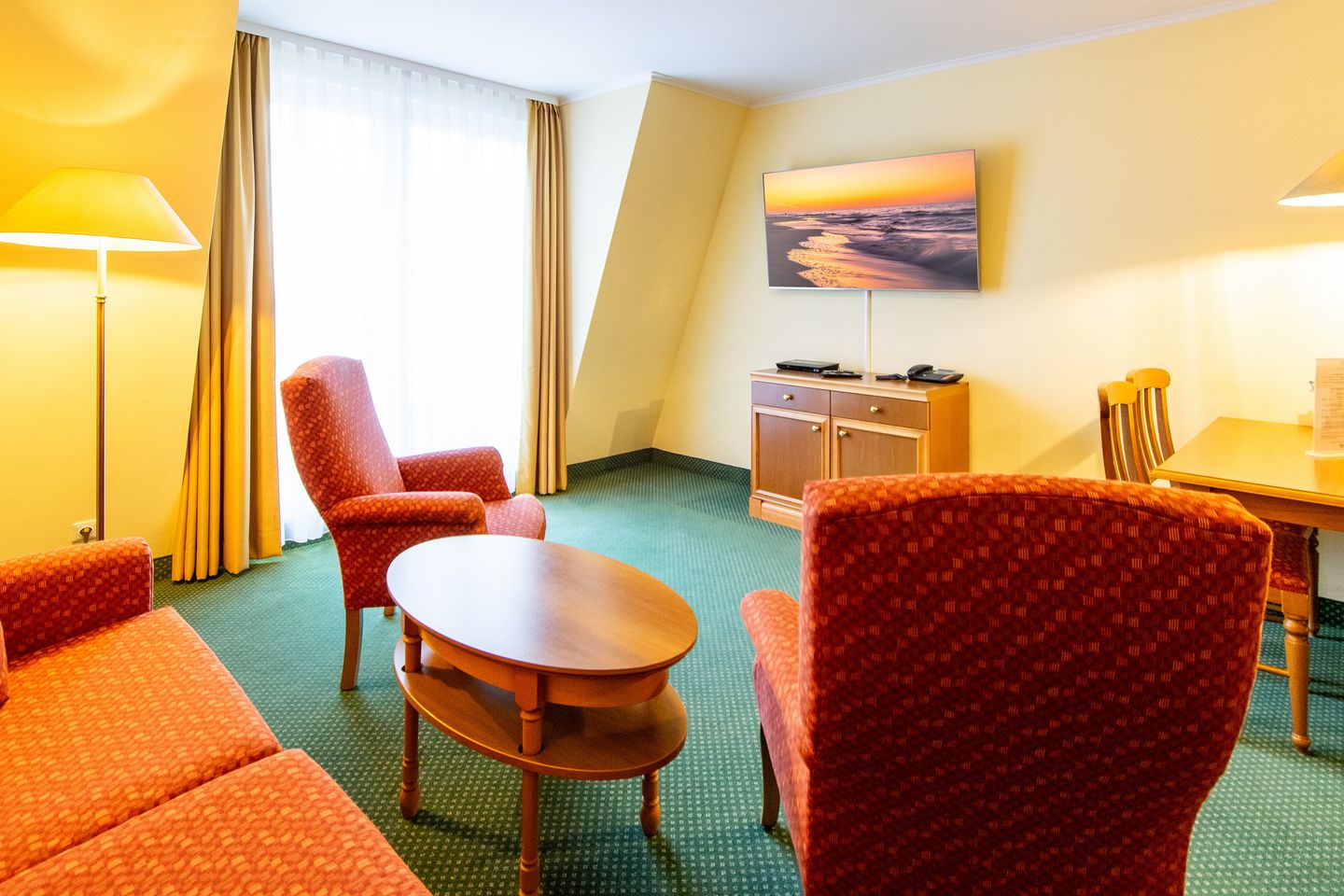 Seehof Seehof 132 Usedom - Wohn-Essbereich mit Couch