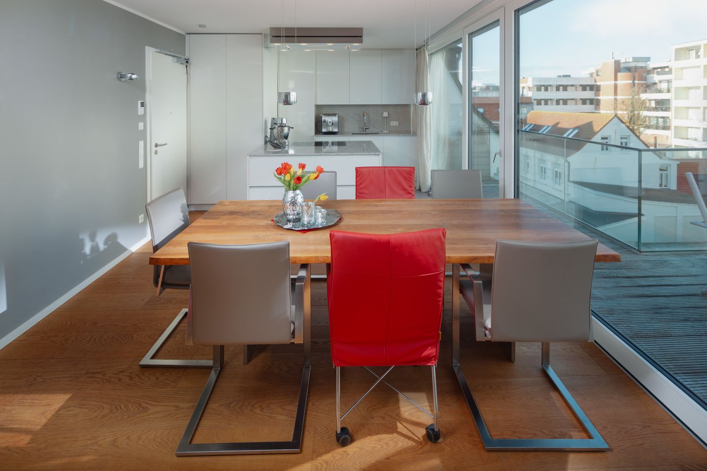  Meerblick-Penthouse "Sonnenseite" in der Villa van Halem Norderney - die insellotsen Norderney / Sonnenseite - Esstisch