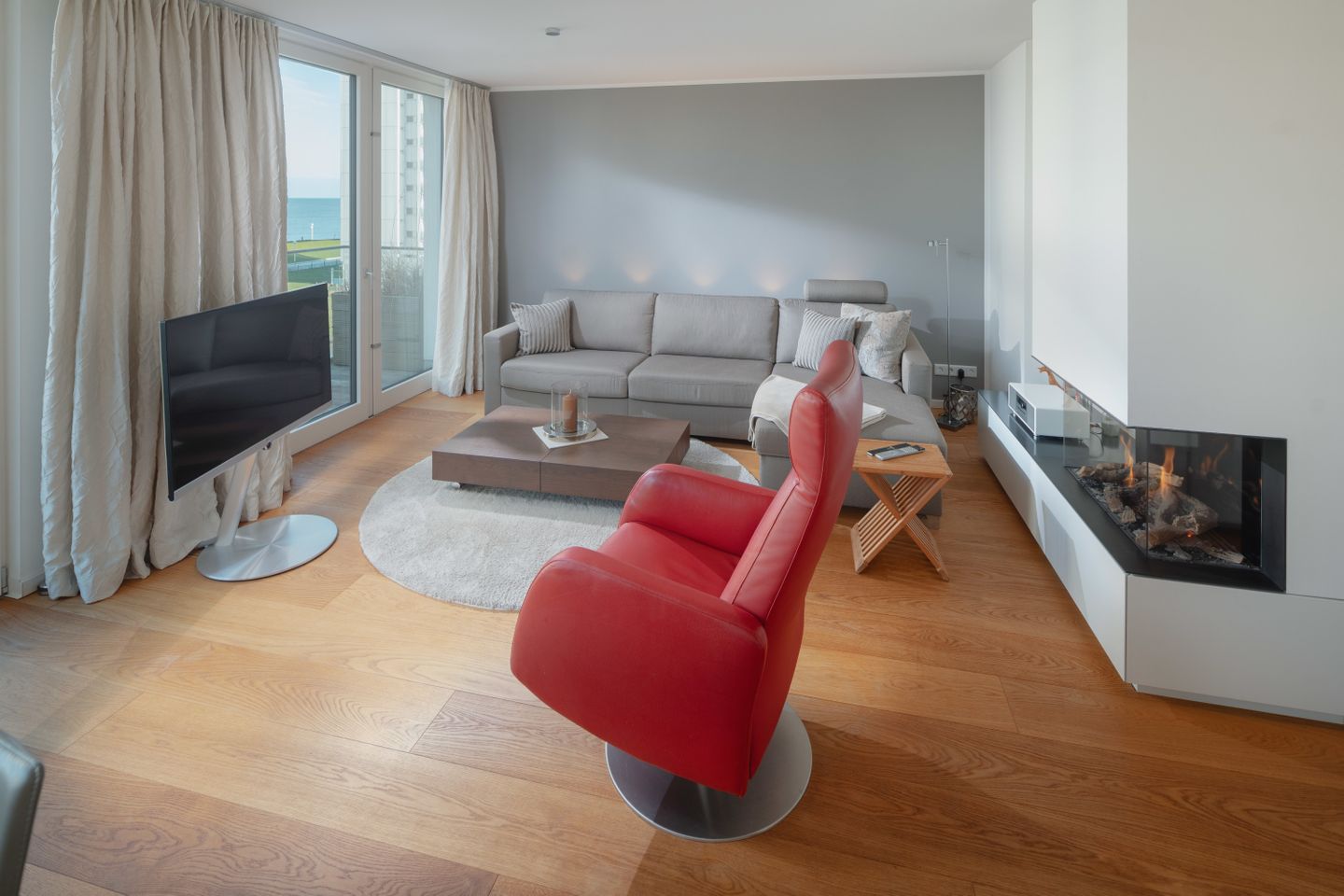  Meerblick-Penthouse "Sonnenseite" in der Villa van Halem Norderney - die insellotsen Norderney / Sonnenseite - Wohnzimmer