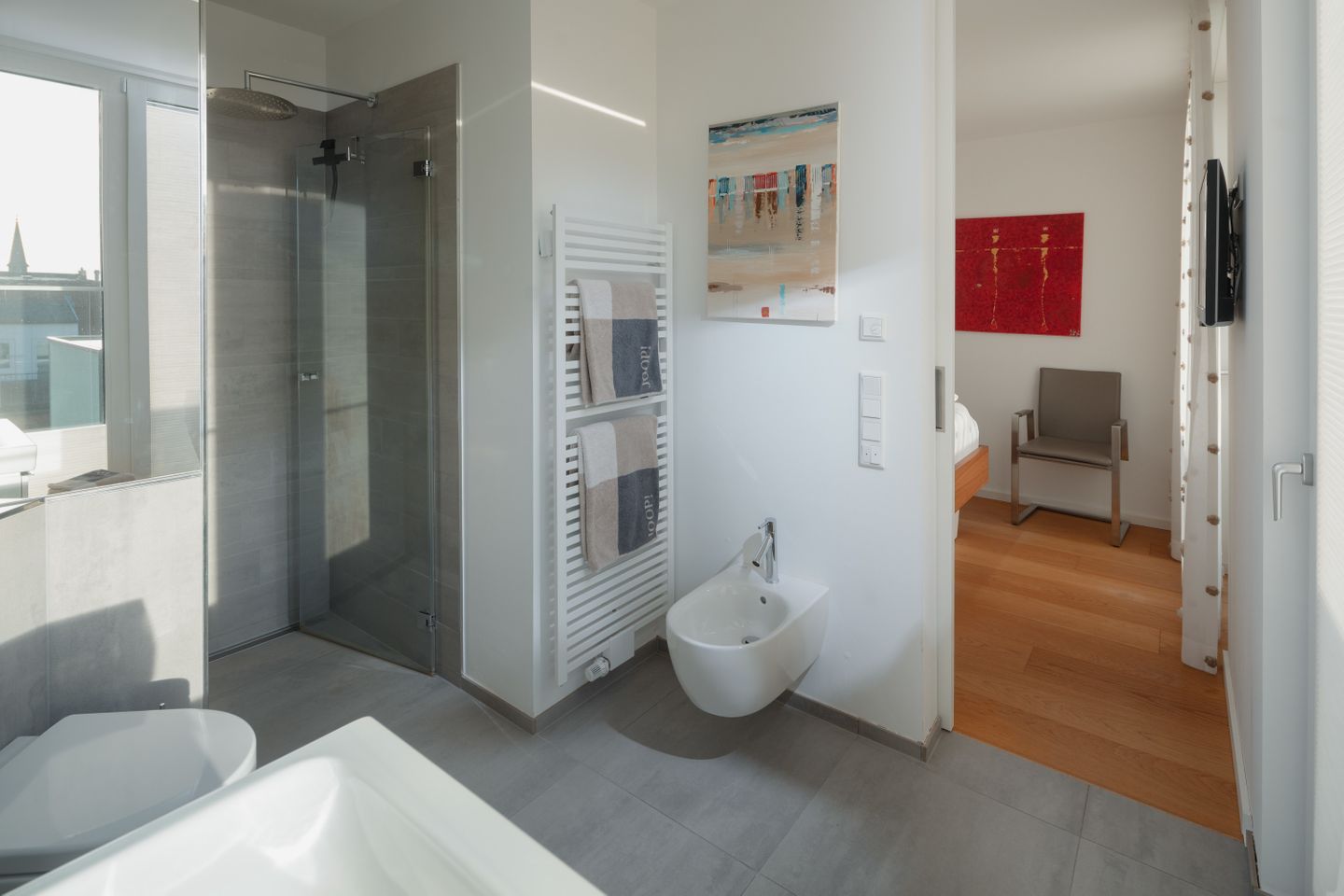  Meerblick-Penthouse "Sonnenseite" in der Villa van Halem Norderney - die insellotsen Norderney / Sonnenseite - Badezimmer 2