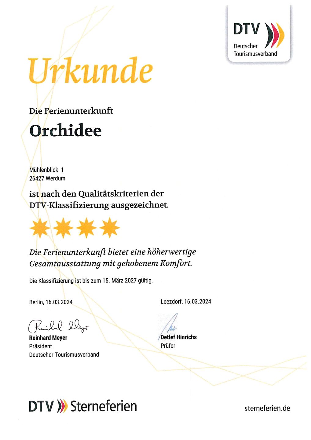 Haus am Brunnen Mühlenblick 1 Wohnung Orchidee Werdum - 