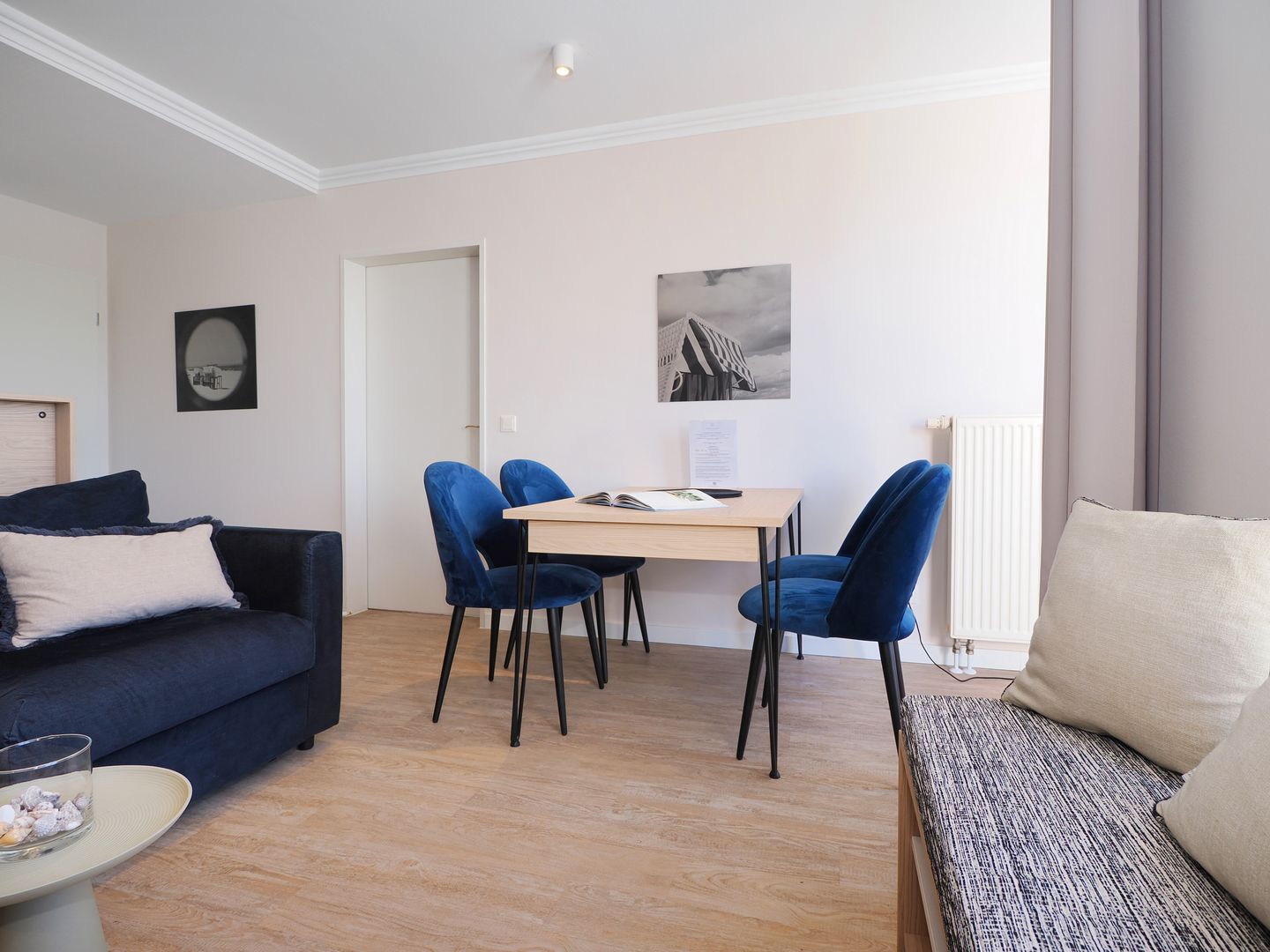 Seehof Seehof 121 Usedom - Wohn-Essbereich mit Esstisch und Sitzgelegenheit