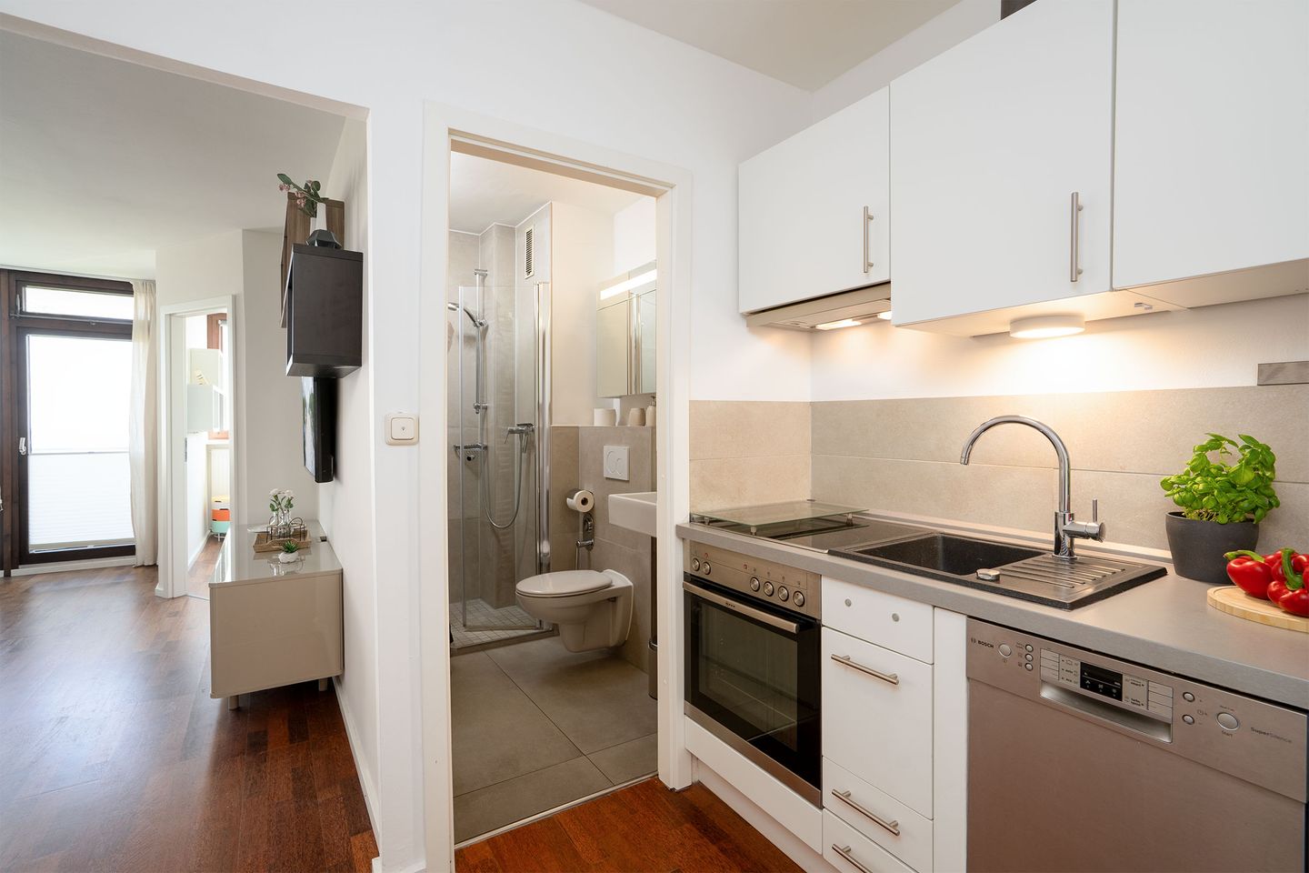  H3/14 - Hanseat - Seeblick und Außenschwimmbad Scharbeutz - Küche / Küchenzeile