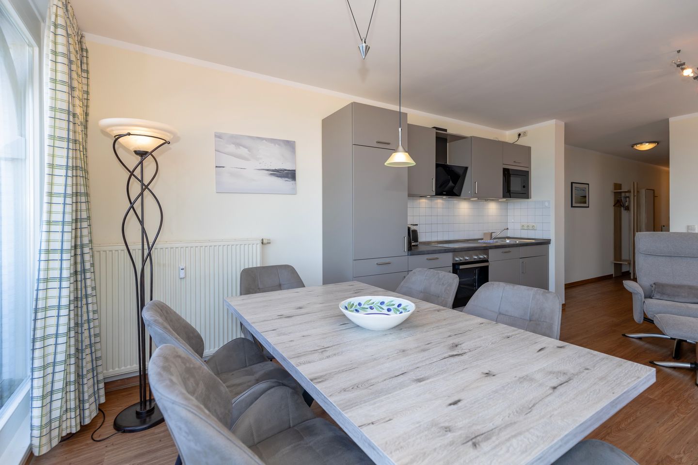 Meeresblick Meeresblick 223 Kühlungsborn - Küchenzeile mit Esstisch und Sitzgelegenheit