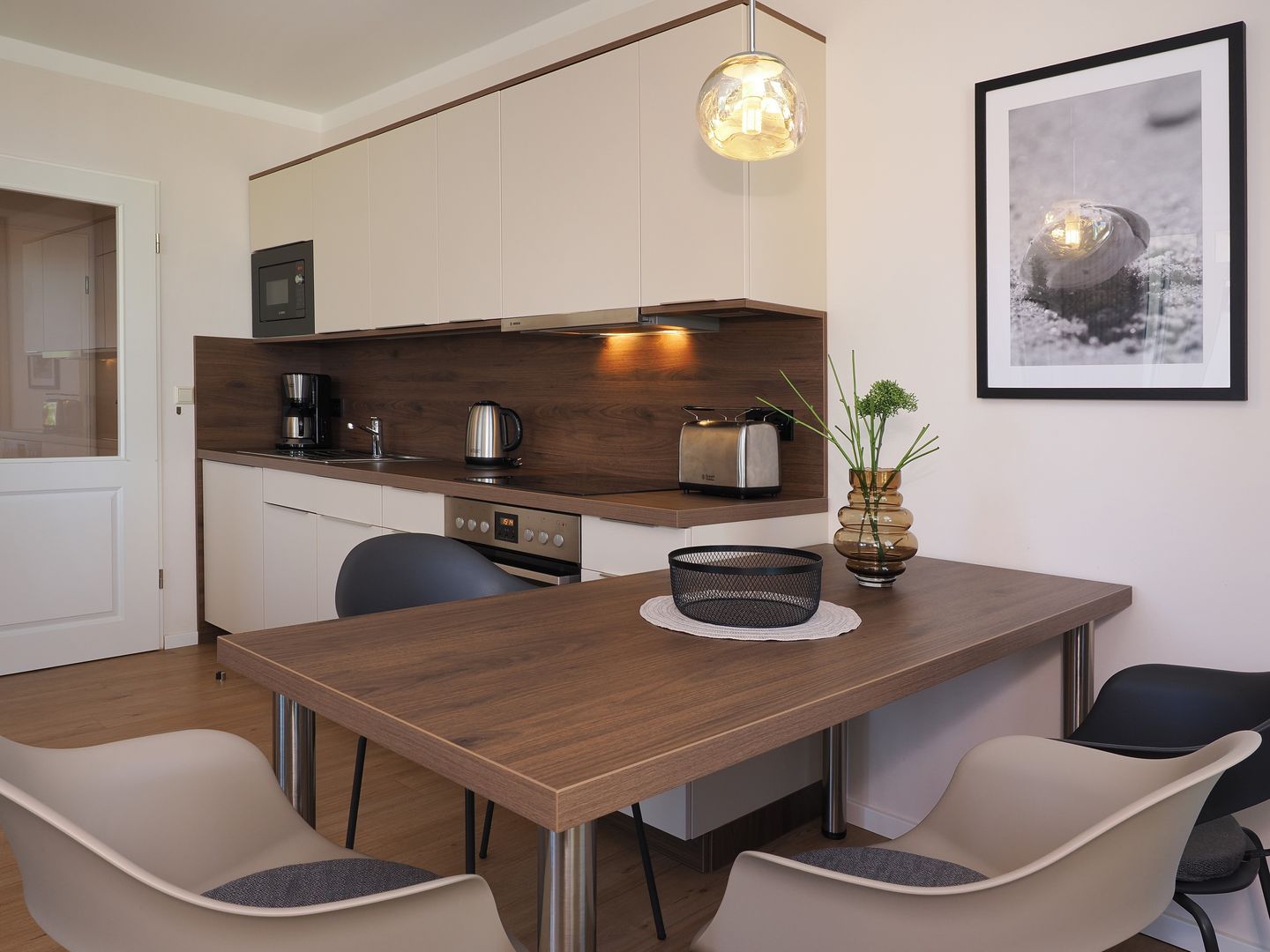 Strand-Park Strand-Park 124 Usedom - Ess-Wohnbereich mit Esstisch und Sitzgelegenheit