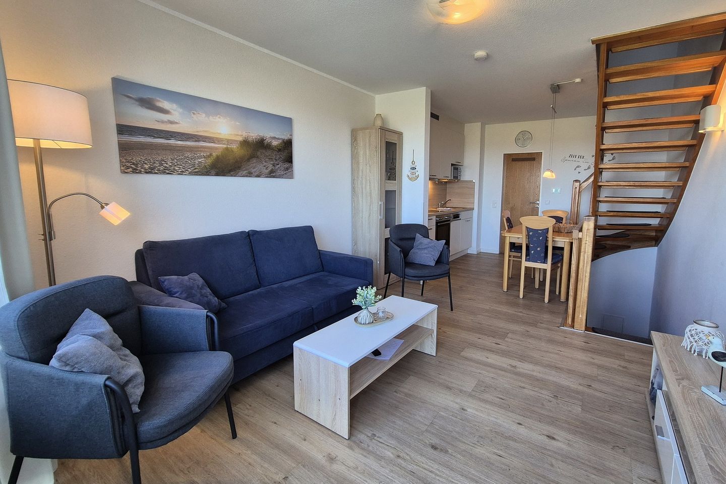 Hus Strandkieker Hus Strandkieker 03 Schillig - Wohnbereich mit Flatscreen-TV