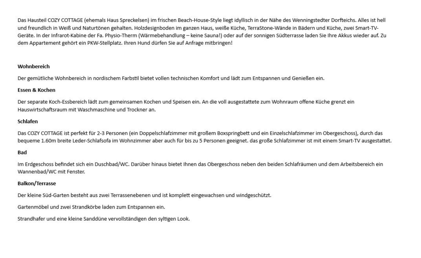 COZY COTTAGE am Dorfteich - Bi Kiar 2a Wenningstedt - Wohnzimmer