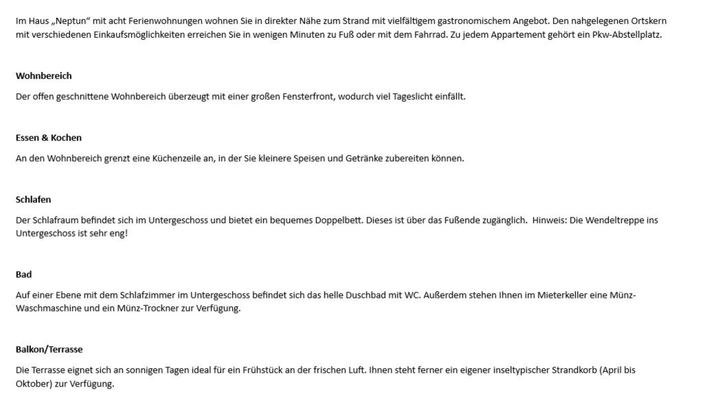 Neptun - Dünenstr. 2, App. 2 Wenningstedt - Wohnzimmer