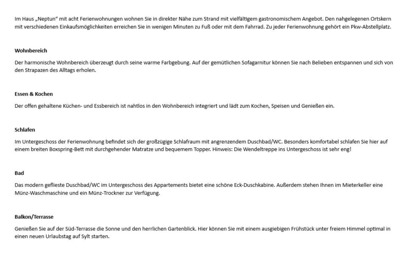  Neptun  - Dünenstr. 2, App. 4 Wenningstedt - Wohnzimmer