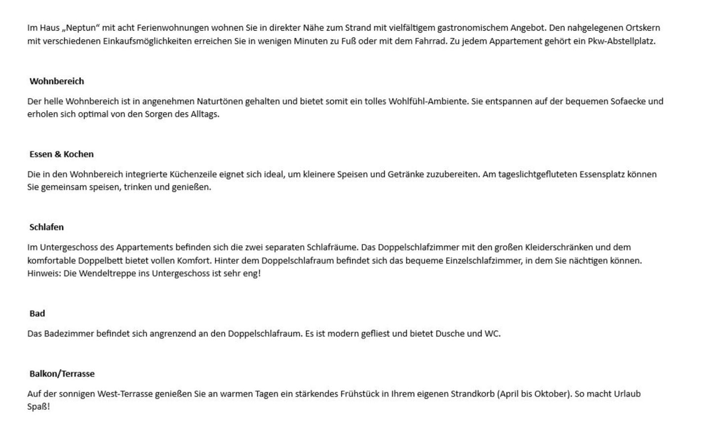 Neptun - Dünenstr. 2, App.5 Wenningstedt - Wohnzimmer