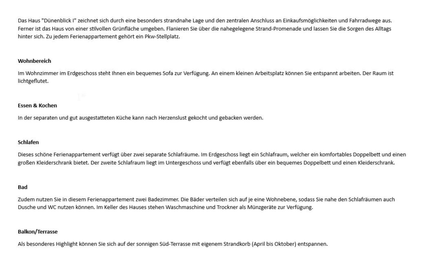 Dünenblick I  - Dünenstr. 5, App. 1 Wenningstedt - Wohnzimmer