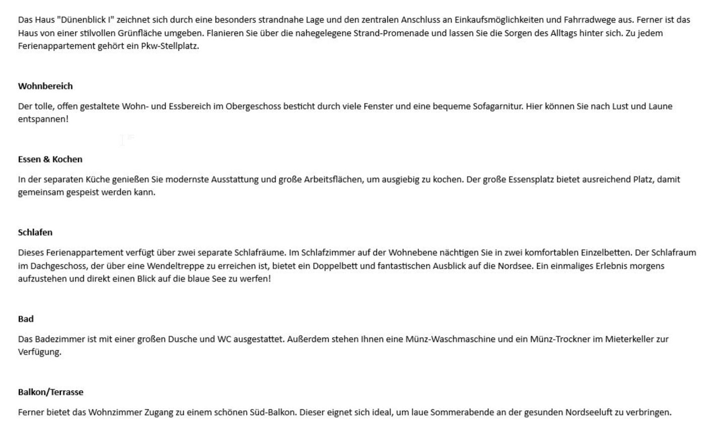 Dünenblick I  - Dünenstr. 5, App. 4 Wenningstedt - Wohnzimmer