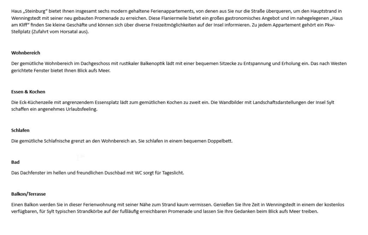  Steinburg   - Dünenstr. 6, App. 7 Wenningstedt - Wohnzimmer