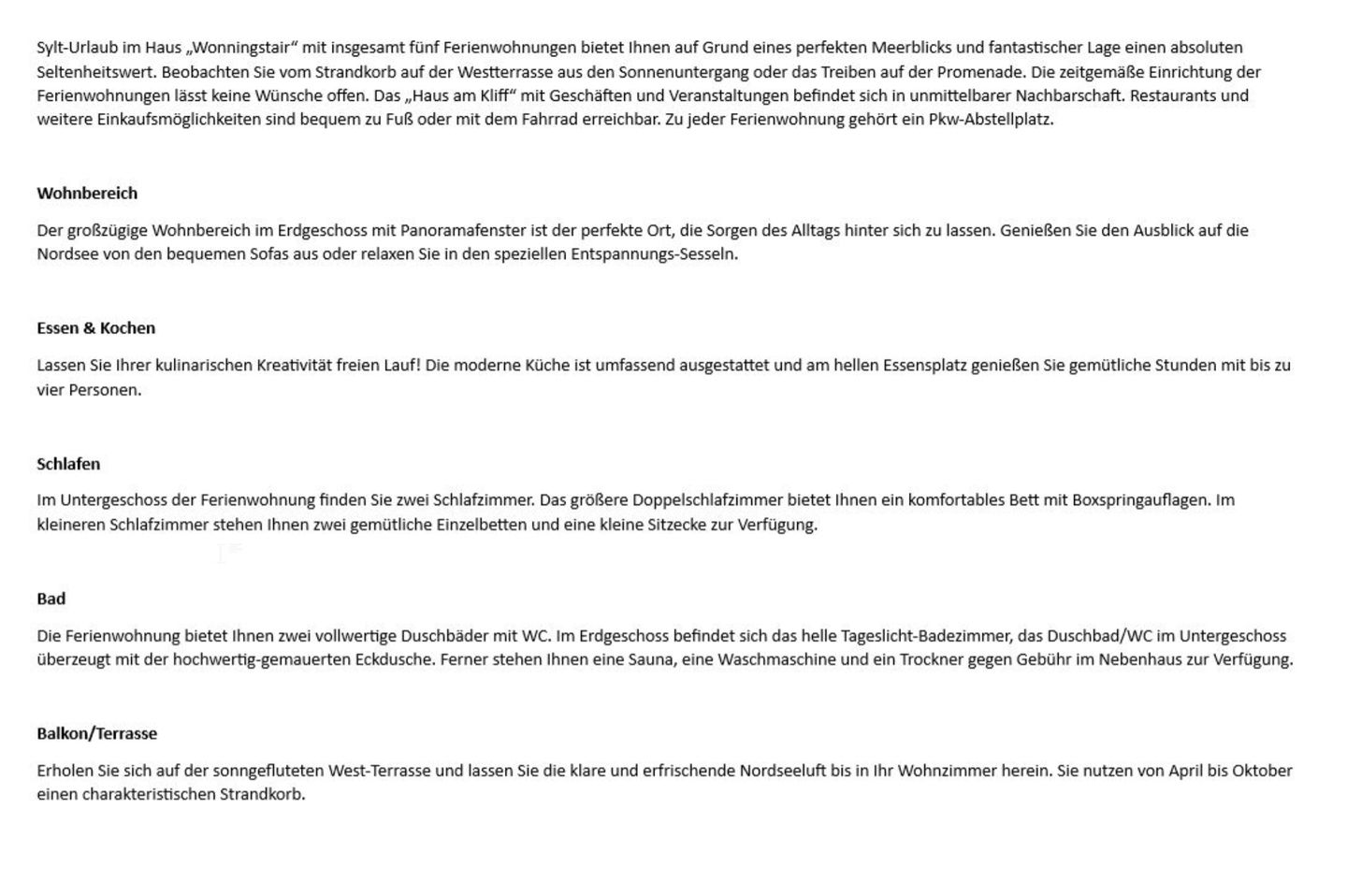 Wonningstair  - Dünenstr. 19, App. 3 Wenningstedt - Wohnzimmer