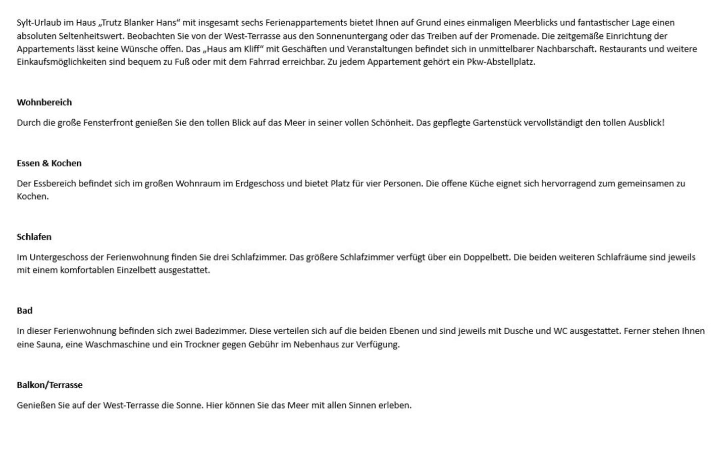  Trutz blanker Hans  - Dünenstr. 19, App. 9 Wenningstedt - Wohnzimmer