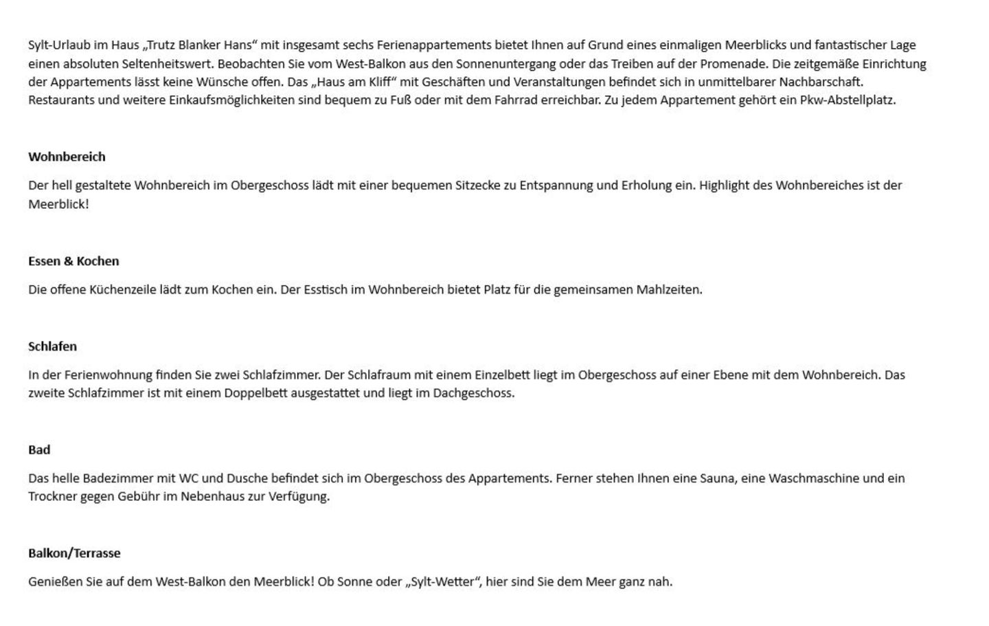  Trutz blanker Hans  - Dünenstr. 19, App. 10 Wenningstedt - Wohnzimmer