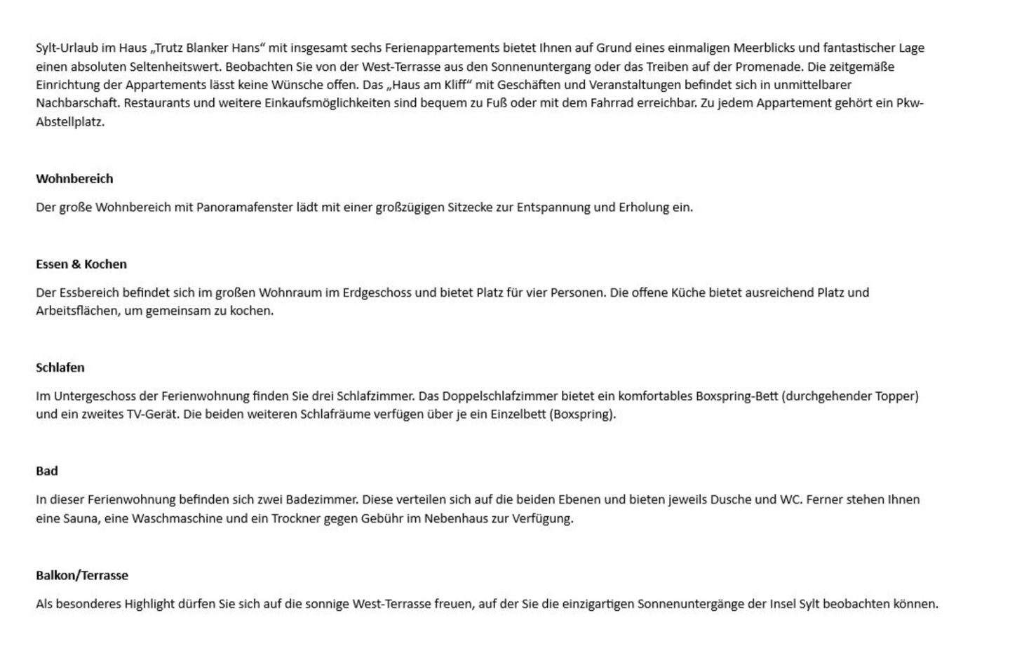  Trutz blanker Hans  - Dünenstr. 19, App. 11 Wenningstedt - Wohnzimmer