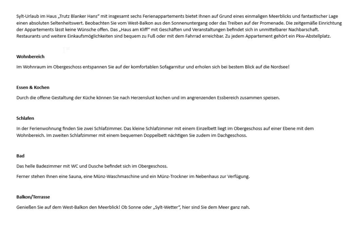 Trutz blanker Hans  - Dünenstr. 19, App. 12 Wenningstedt - Wohnzimmer