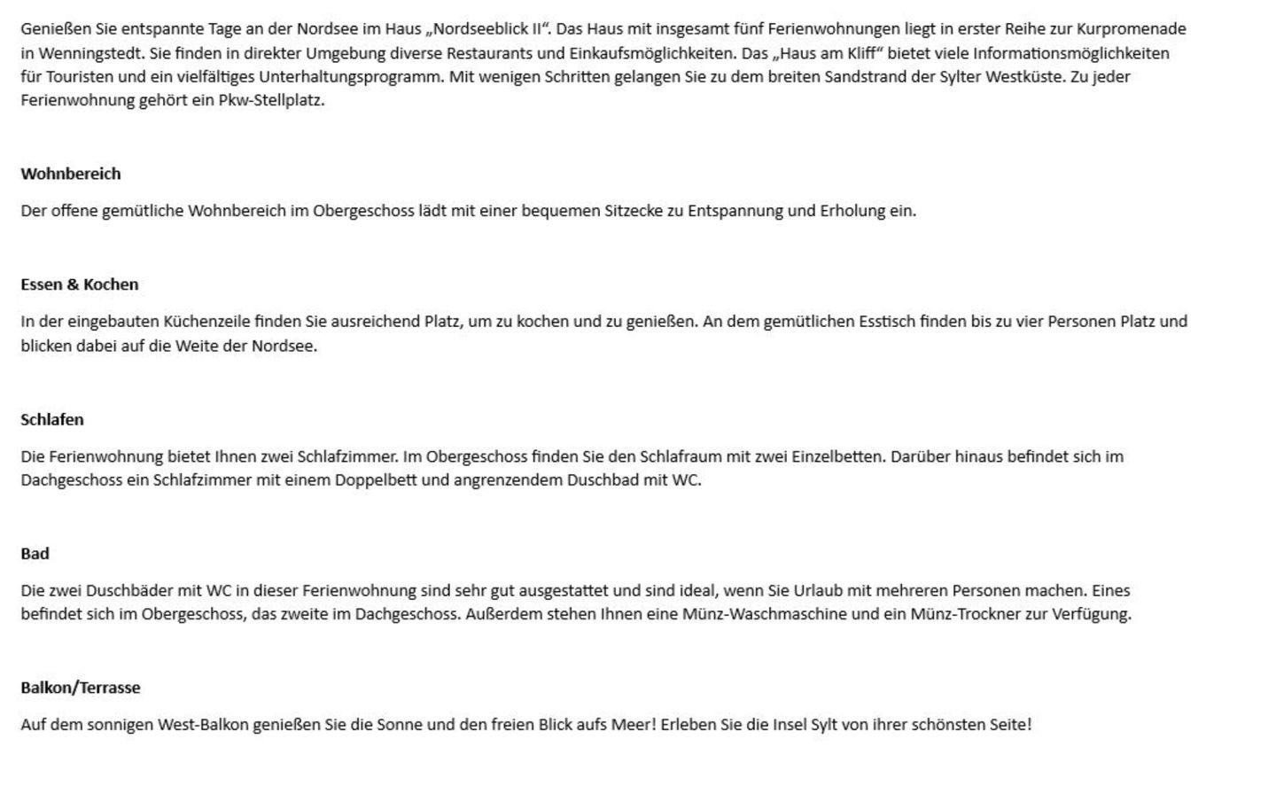 Nordseeblick II  - Dünenstr. 21, App. 6 Wenningstedt - Wohnzimmer