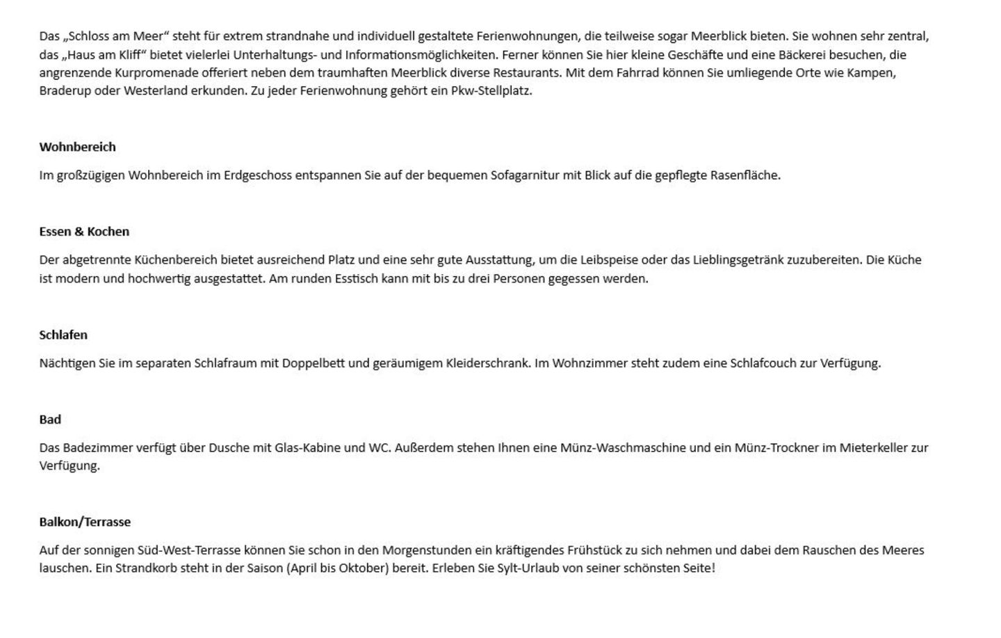  Schloss am Meer - Dünenstr. 27, App. 20 Wenningstedt - Wohnzimmer