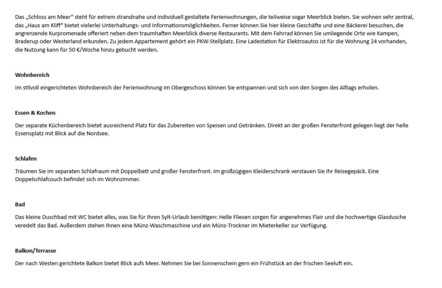 Schloss am Meer  - Dünenstr. 27, App. 24 Wenningstedt - Wohnzimmer