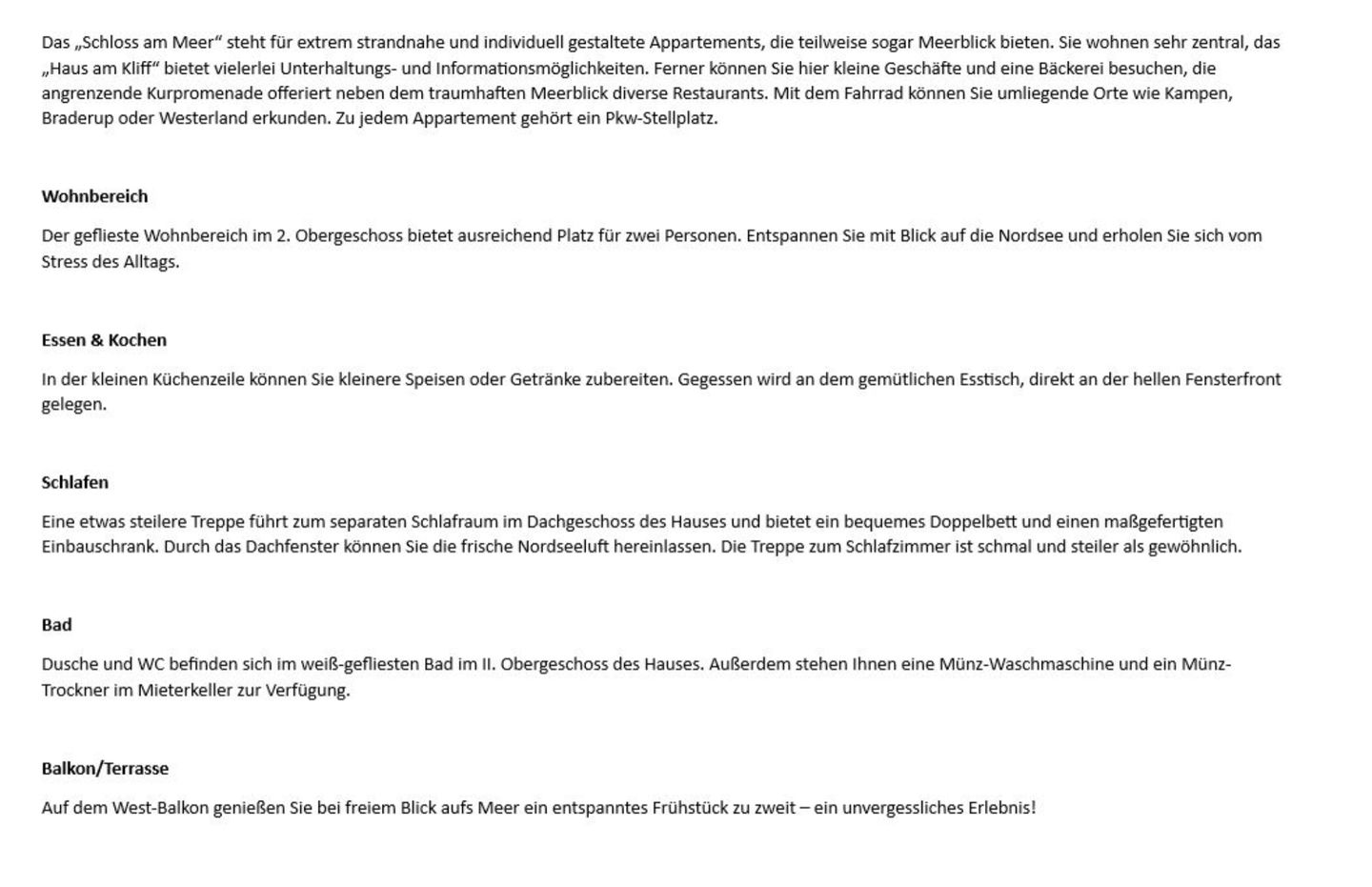 Schloss am Meer  - Dünenstr. 27, App. 30 Wenningstedt - Wohnzimmer