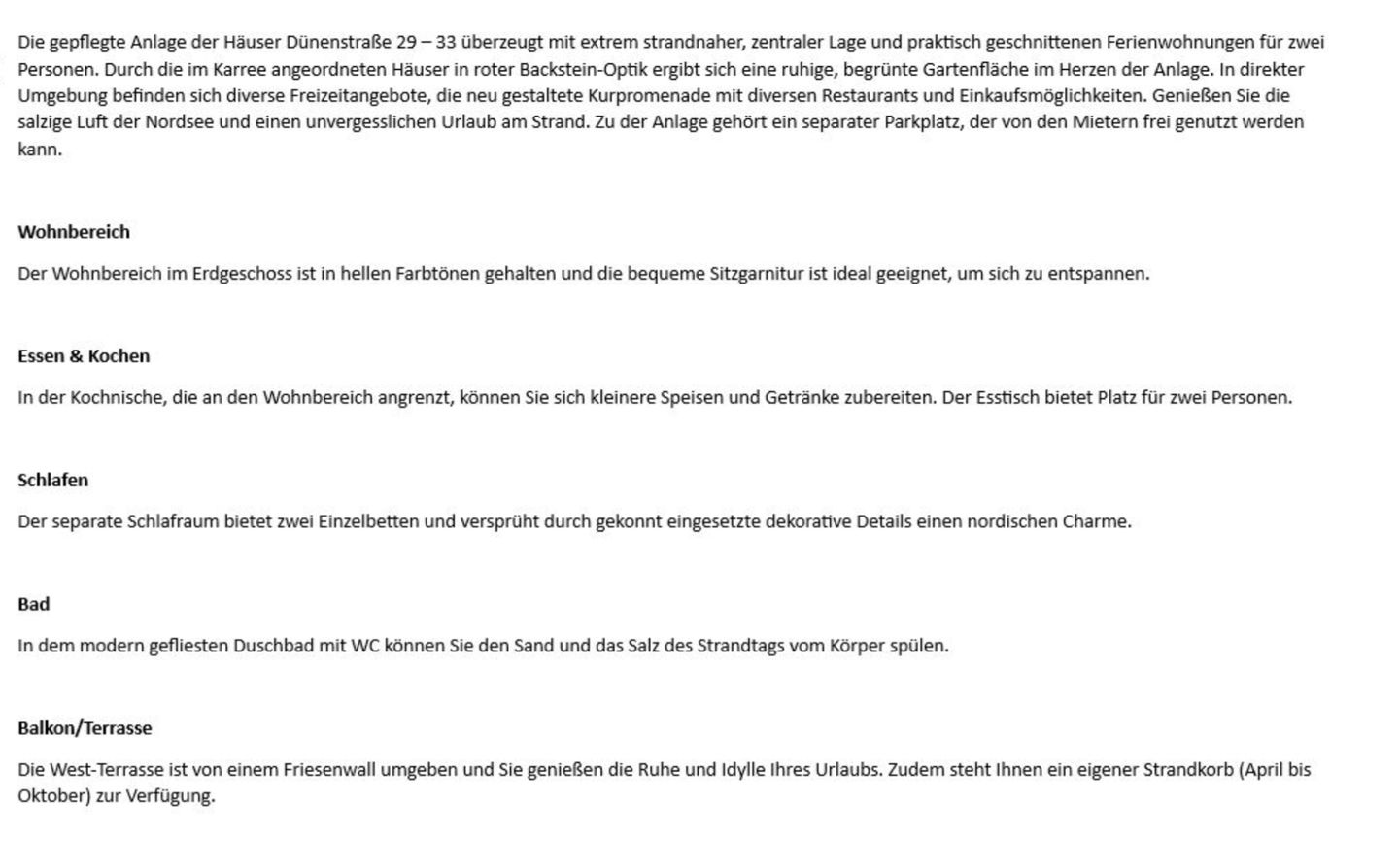 Dünenstraße 31A, EG links Wenningstedt - Wohnzimmer