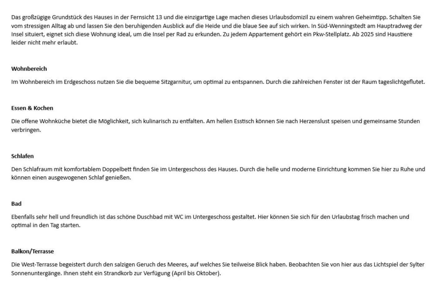 Fernsicht 13a, App. 4 Wenningstedt - Wohnzimmer