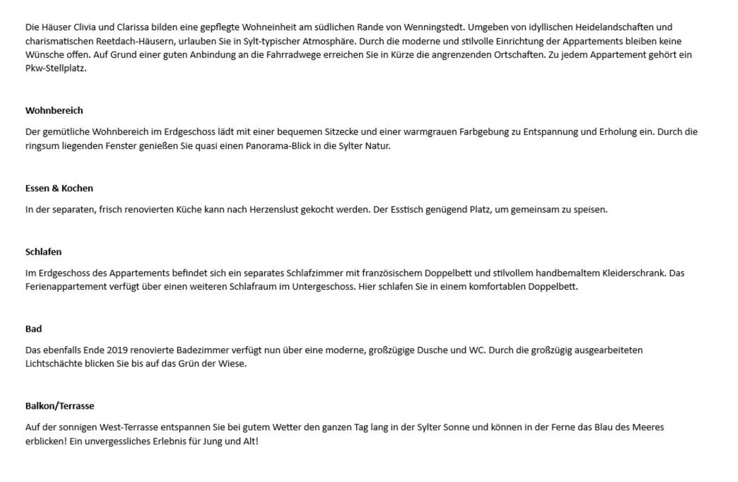 Clivia - Fernsicht 4a, App. 1 Wenningstedt - Wohnzimmer