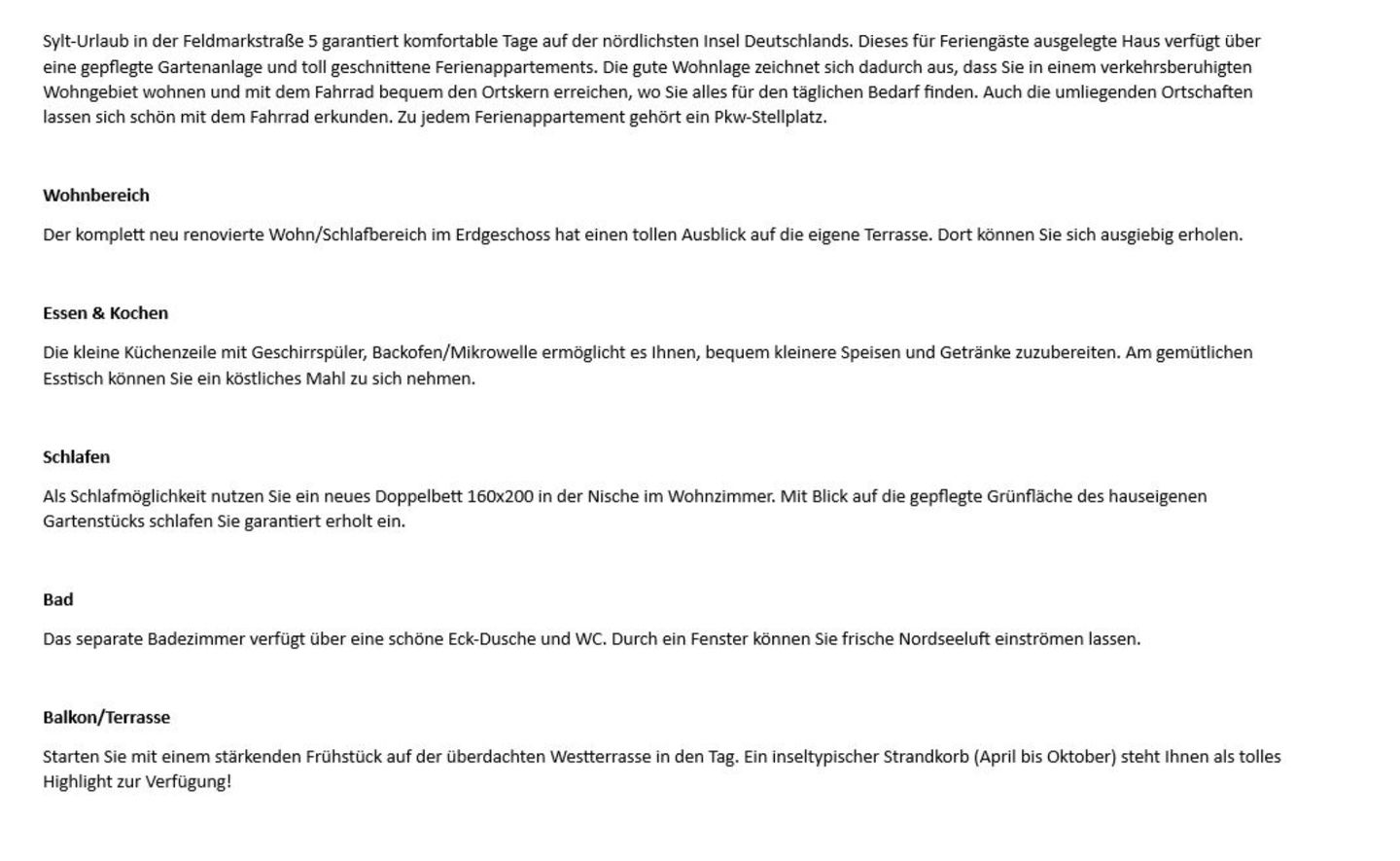 Feldmarkstraße 5, App. 3 Wenningstedt - Wohnzimmer