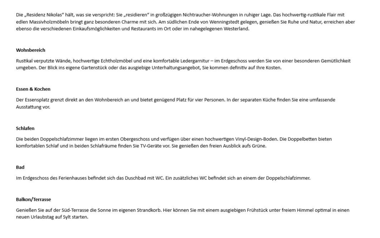 Residenz Nikolas- Grenzweg 12, App. 2 Wenningstedt - Wohnzimmer