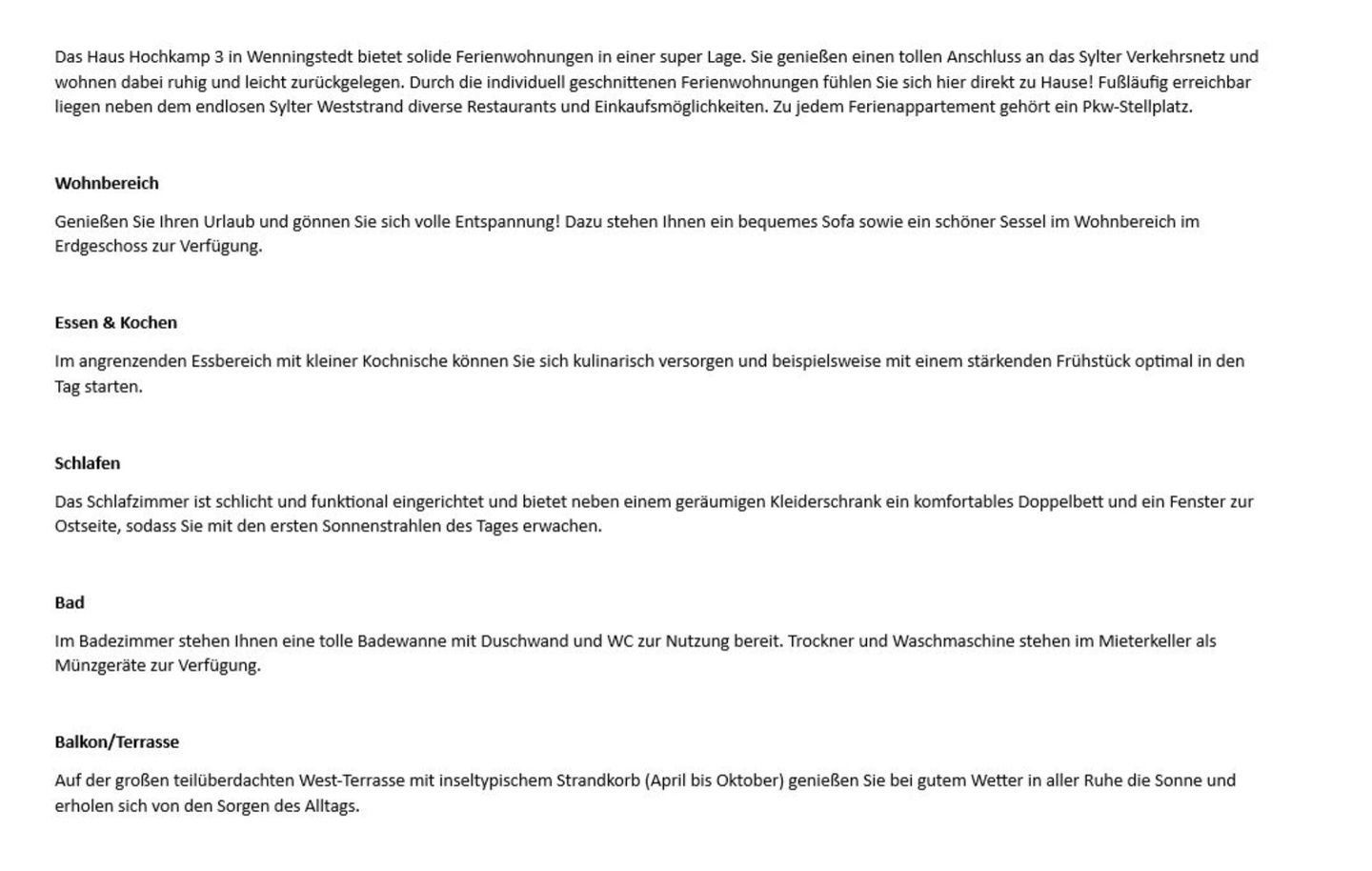 Hochkamp 3A, App. 1 Wenningstedt - Wohnzimmer