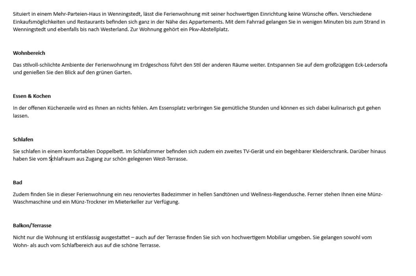 Hochkamp 5, App. 3 Wenningstedt - Wohnzimmer