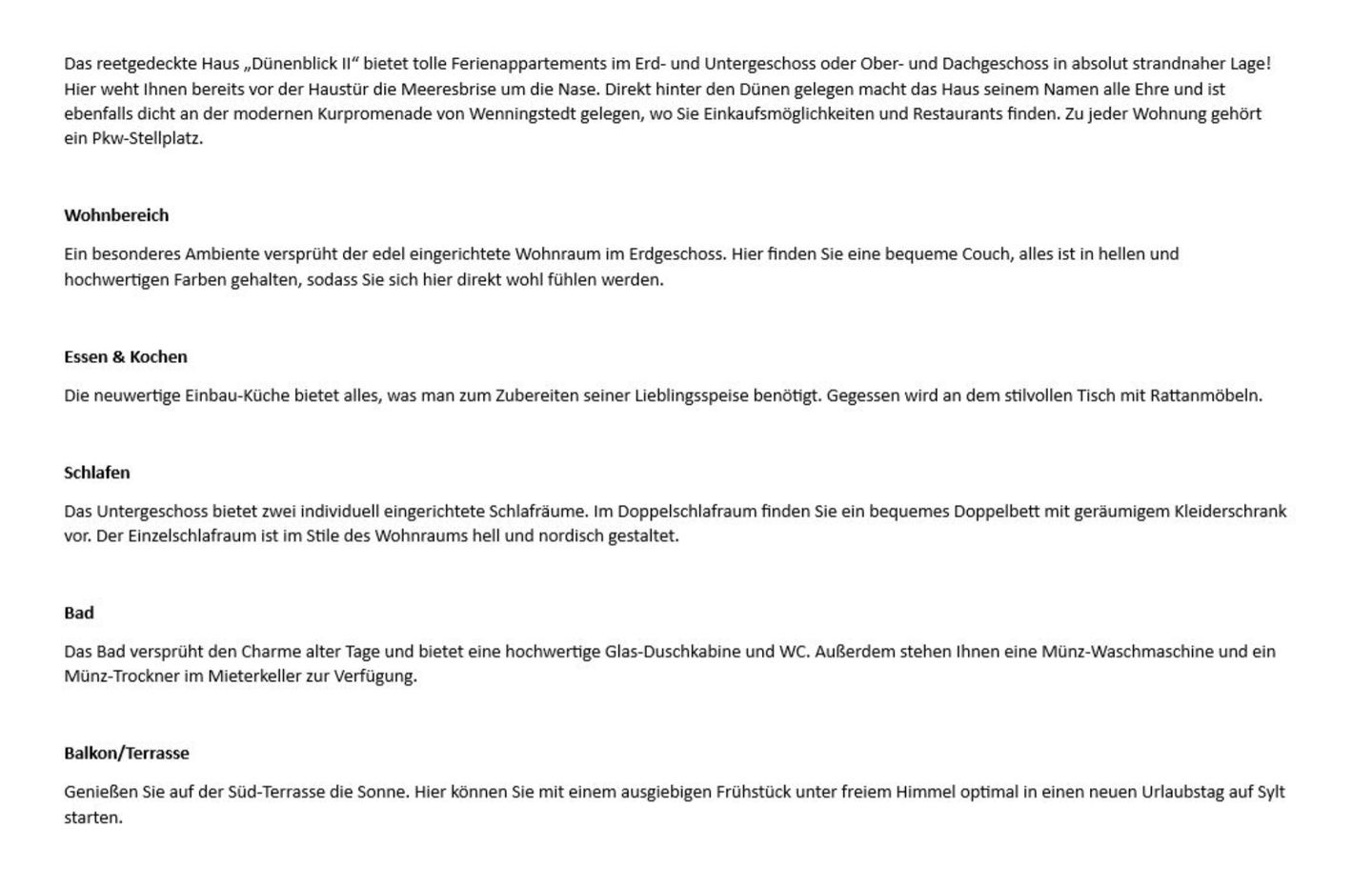 Dünenblick II  - Hochkamp 14, App. 5 Wenningstedt - Wohnzimmer