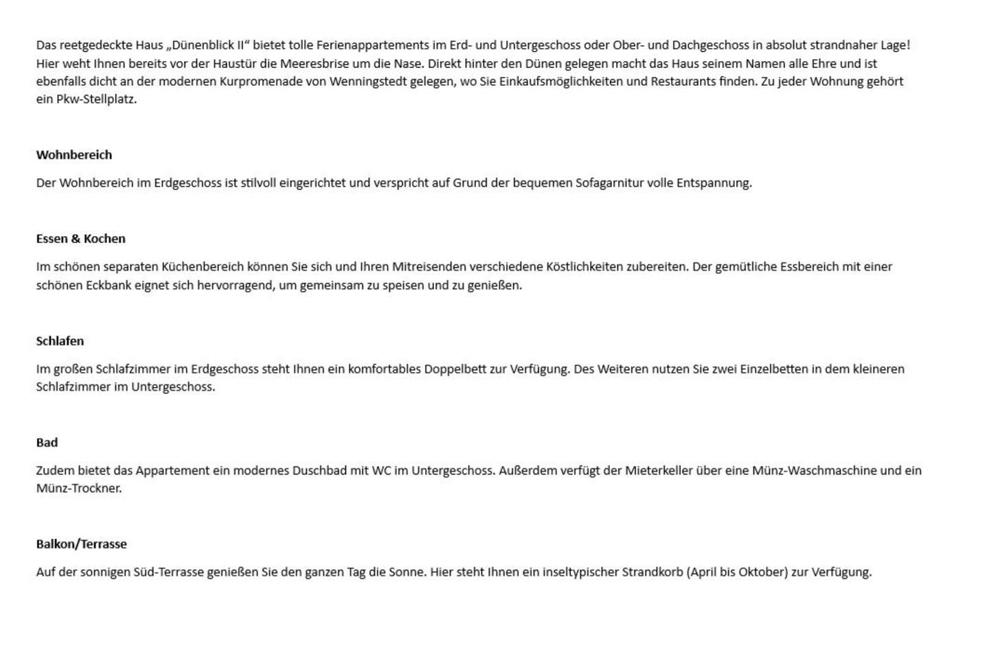 Dünenblick II  - Hochkamp 14, App. 7 Wenningstedt - Wohnzimmer